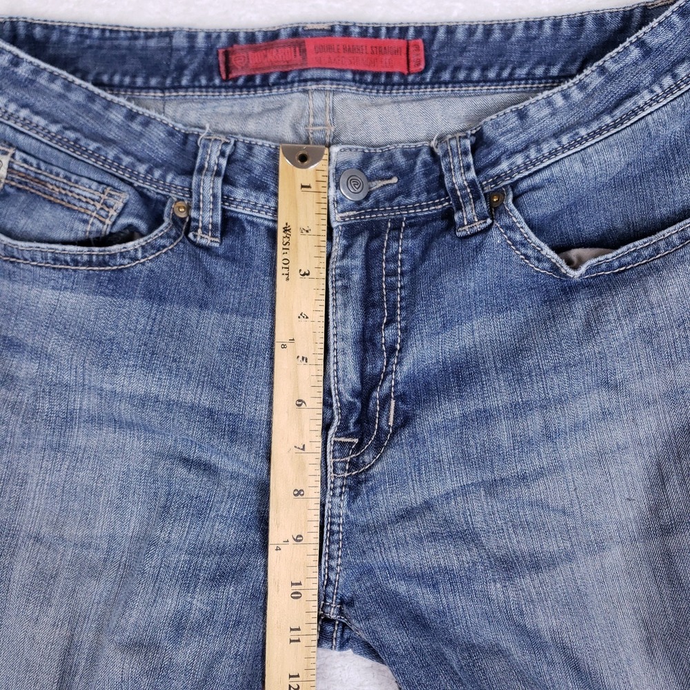 Rock & Roll Denim 36x30 Double Barrel Straight Jeans Blue Relaxed Western Cowboy - Picture 8 of 16